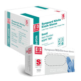 Basic Medical Blue Nitrile Exam Gloves - Latex-Free & Powder-Free -(Case of 1,000)