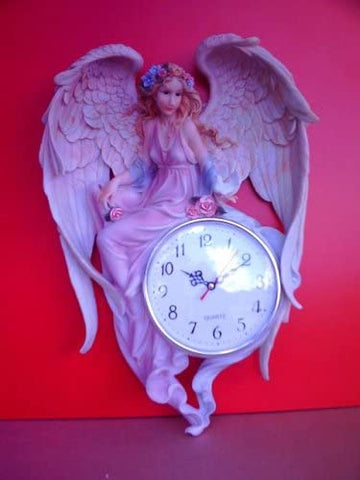 18" H Enchanted Angel Wall Clock