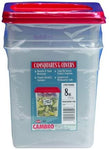 Cambro Set of 2 Square Food Storage Containers with Lids, 8 Quart