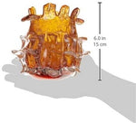 OK Lighting Lava Orange Glass Candleholder