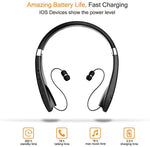 Bluetooth Headphones ,Sywan Upgrade Wireless Neckband bluetooth 4.1 headset with Retractable Earbuds, Foldable Design,Sports Stereo In-ear Earbuds for iPhone and Android