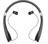 Bluetooth Headset Bluetooth Headphone Wireless Neckband Design with Retractable Earbud for iPhone, Android, Other Bluetooth Enabled Devices