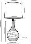 OK Lighting OK-4502BK 25" H Nisha Table Lamp