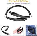 Bluetooth Headphones ,Sywan Upgrade Wireless Neckband bluetooth 4.1 headset with Retractable Earbuds, Foldable Design,Sports Stereo In-ear Earbuds for iPhone and Android