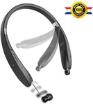 Bluetooth Headset Bluetooth Headphone Wireless Neckband Design with Retractable Earbud for iPhone, Android, Other Bluetooth Enabled Devices