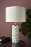 OK Lighting AZOK4300T 31.25" H Alba Flora Table Lamp, White