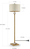 OK Lighting AZOK5161F 63.25" H Perspicio Floor Lamp, Brass