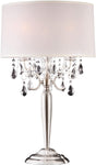 Ok Lighting OK-5109T Crystal Silver Table Lamp, 16" x 16" x 30"