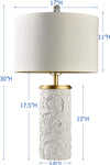 OK Lighting AZOK4300T 31.25" H Alba Flora Table Lamp, White