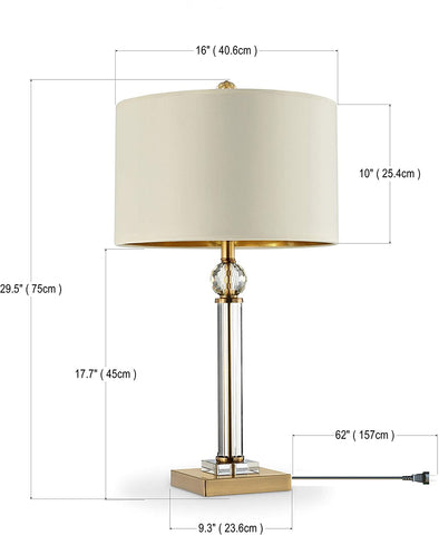 OK Lighting AZOK5161T 29.5" H Perspicio Table Lamp, Brass