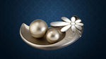 OK Lighting Floral Glamour Decorative Bowl with Sphere