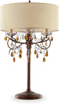 OK Lighting AZOK5157T Magnolia Table Lamps, Brown