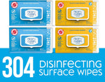 Nice 'N Clean Disinfecting Surface Wipes 304ct | Cleans & Disinfects Home & Kitchen Surfaces | Fresh & Lemon Scent