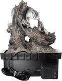 OK Lighting 10.25" H Wolf Table Fountain, Black