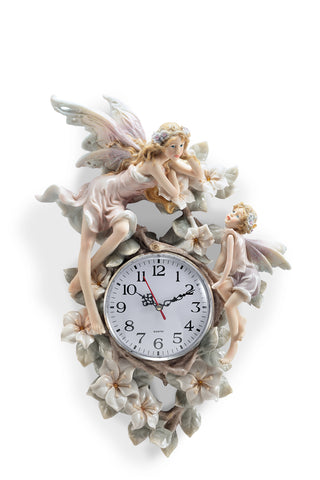 18" H Enchanted Fairy Wall Clock