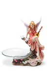 OK Lighting 15" H Enchanted Fairy Bowl, Peach