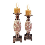 OK Lighting Floral Candleholders