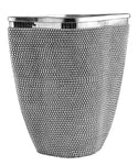 OK Lighting Pearl Stone Decorative Vase, Silver