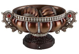 OK Lighting Delicata Decorative Bowl with Spheres, Silver, Brown and Bronze