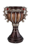 OK Lighting Delicata Decorative Vase, Silver, Brown and Bronze