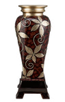 OK Lighting Folius Decorative Vase, Brown and Gold