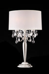 Ok Lighting OK-5109T Crystal Silver Table Lamp, 16" x 16" x 30"