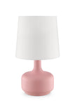 OK Lighting AZOK819PK Cheru Pink Table Touch Lamps, 10" L x 10" W x 17" H