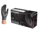 GLOVEWORKS Black Vinyl Industrial Gloves, 3 Mil, Powder Free, Disposable