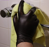 GLOVEWORKS Black Vinyl Industrial Gloves, 3 Mil, Powder Free, Disposable